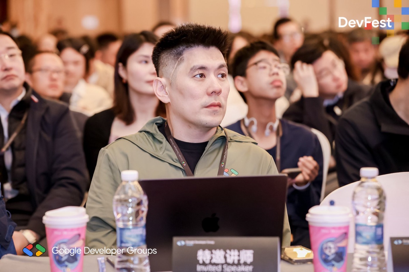 Vin Lim in the audience at Google DevFest 2025, where he was an invited speaker